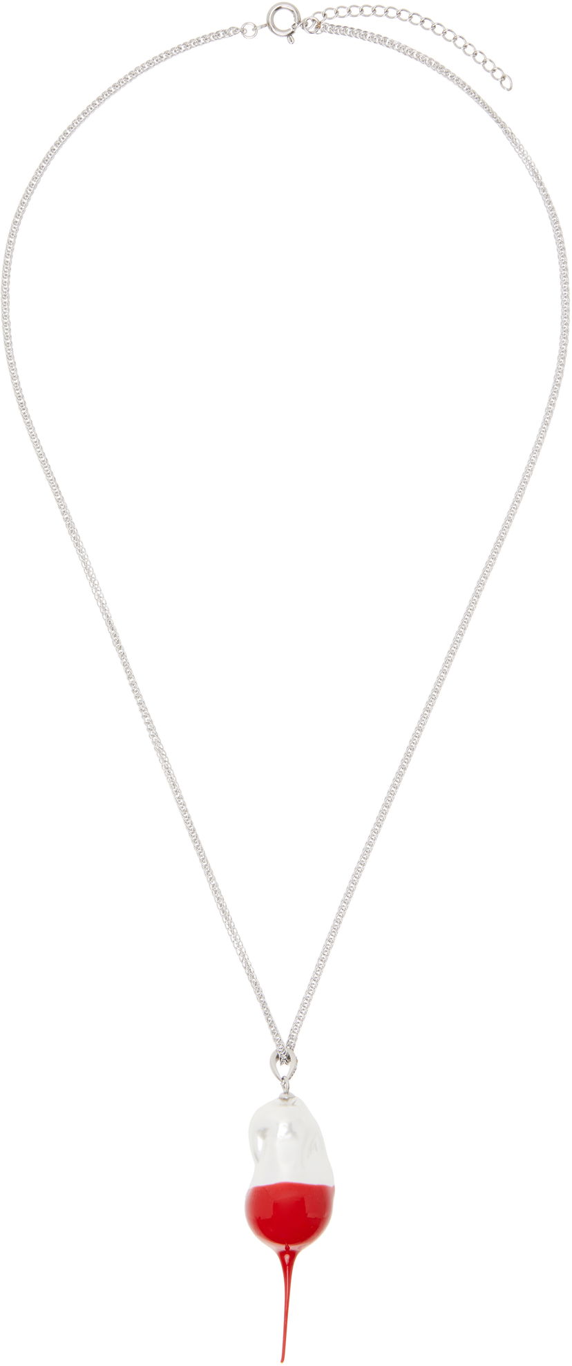 Ogrlica Ottolinger Ottolinger Dipped Pearl Pendant Necklace Rdeča | 125-903125-01