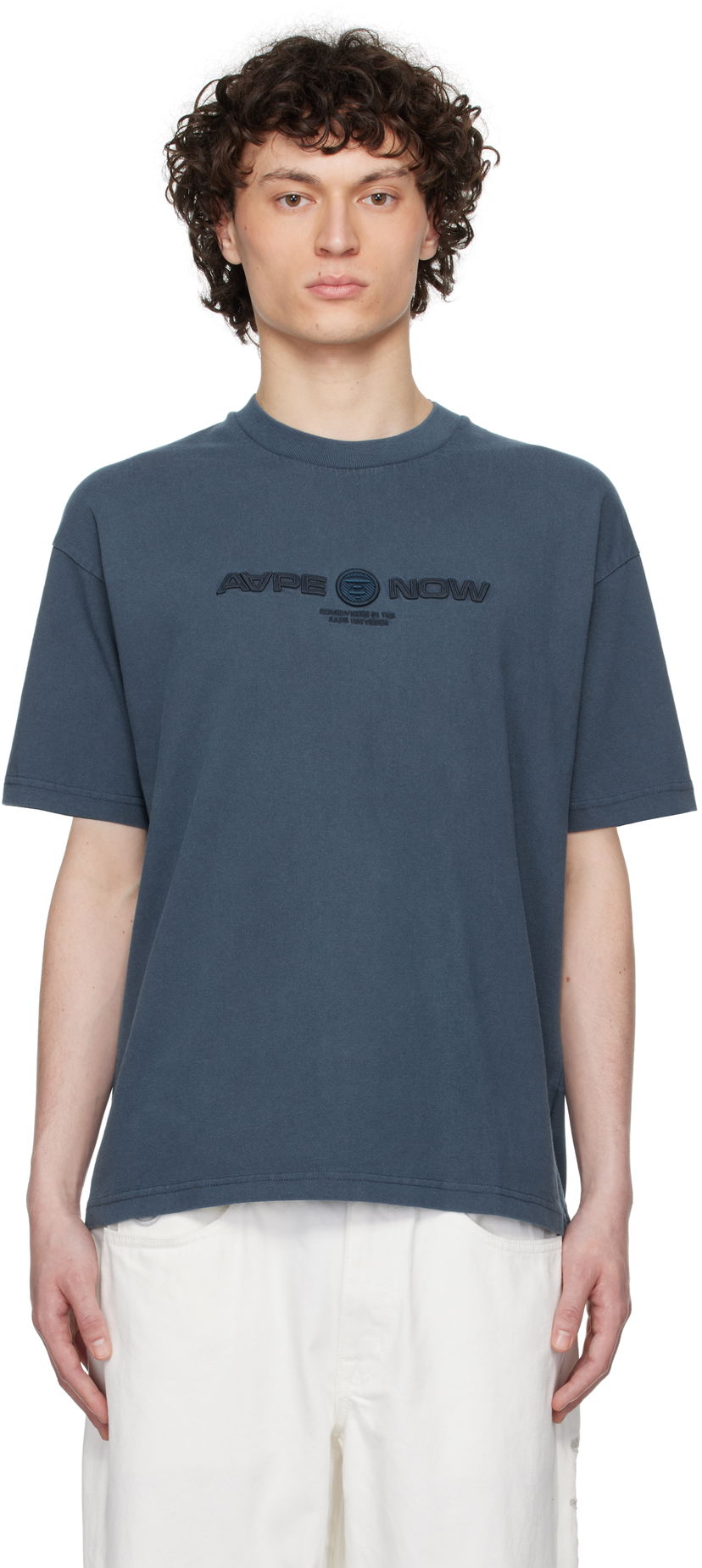 Majica AAPE by A Bathing Ape AAPE by A Bathing Ape 'AAPE Now' T-Shirt Modra | AAPTEM1603XXNNYX