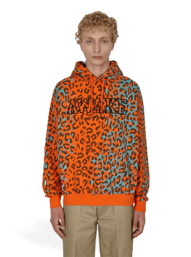 Pulover Awake NY Block Logo Hooded Sweatshirt Oranžna | AWK-SP22-HD001 PRINTEDLEOPARD