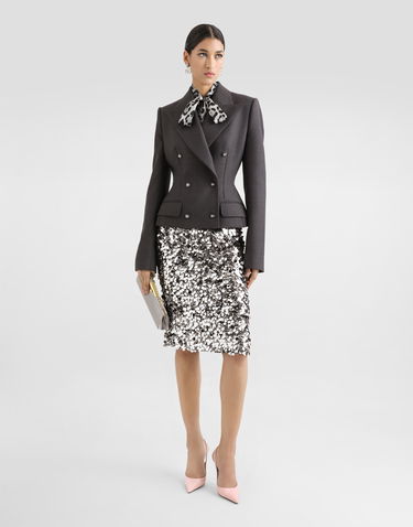 Krila Dolce & Gabbana Sequined Midi Skirt Siva | F4C1LTFLSJ8S0998, 1