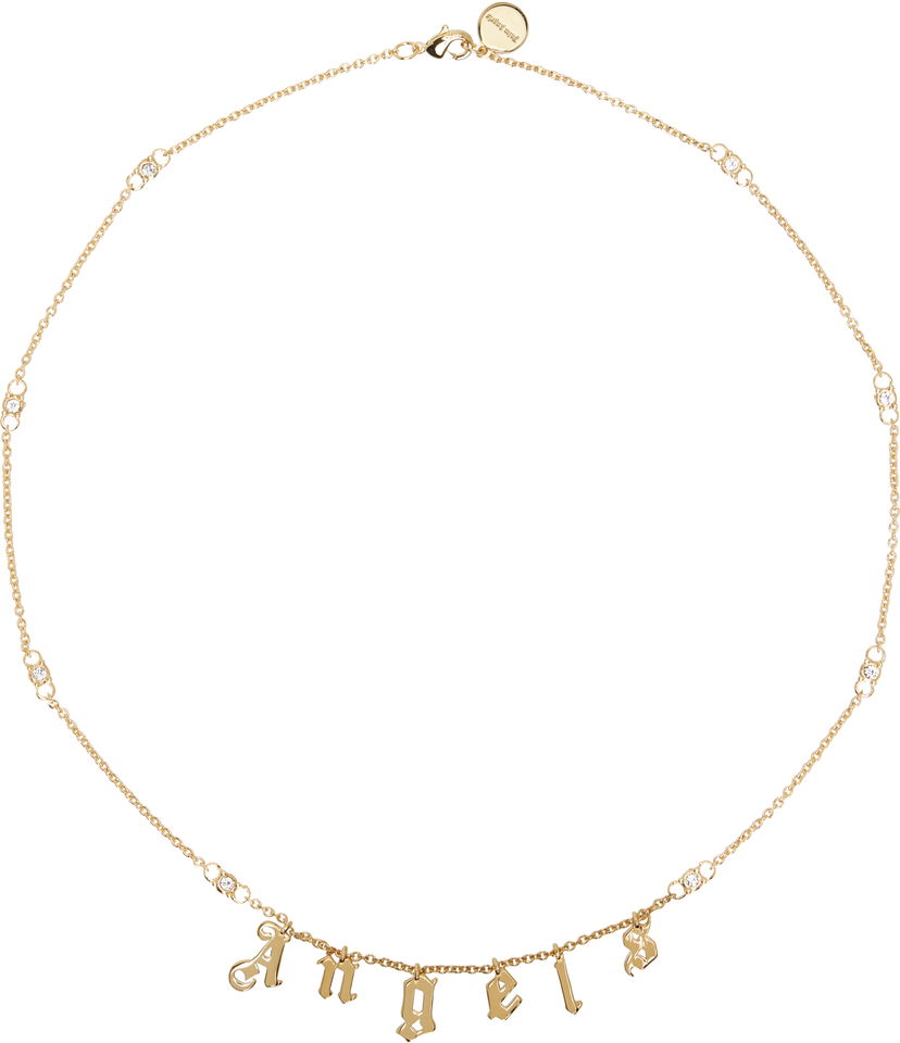 Ogrlica Palm Angels Palm Angels Rhinestone 'Angels' Chain Necklace Kovinski | PWOB127S25MAT0017679