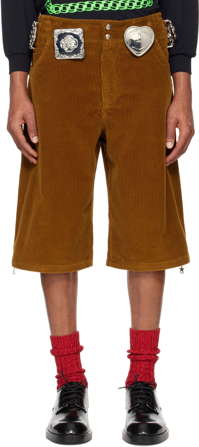 Kratke hlače Chopova Lowena Chopova Lowena Biggity Corduroy Shorts Rjava | 4095