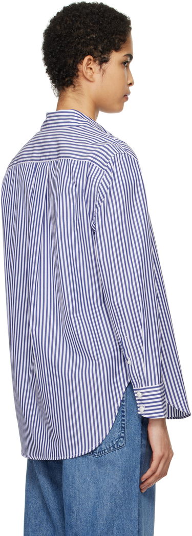 Srajce rag & bone Striped Poplin Shirt Modra | WAW22FA050ZE50, 2