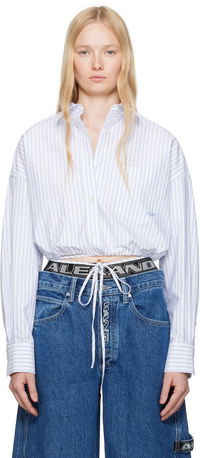 Alexander Wang.t Oxford Wrap Cropped Shirt