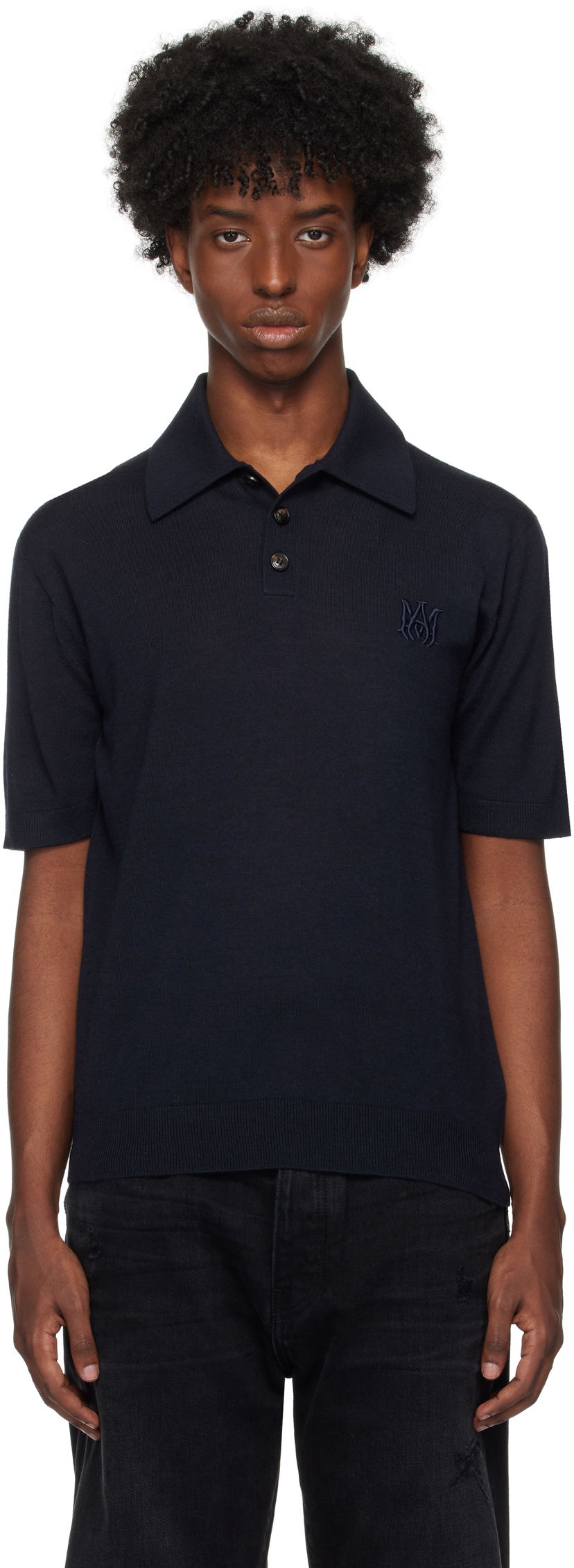 Polo majica AMIRI Polo Shirt Mornarica | AMKNPO1028