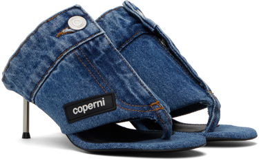 Superge in čevlji Coperni Open Thong Heeled Sandals Modra | COPSH51202, 3