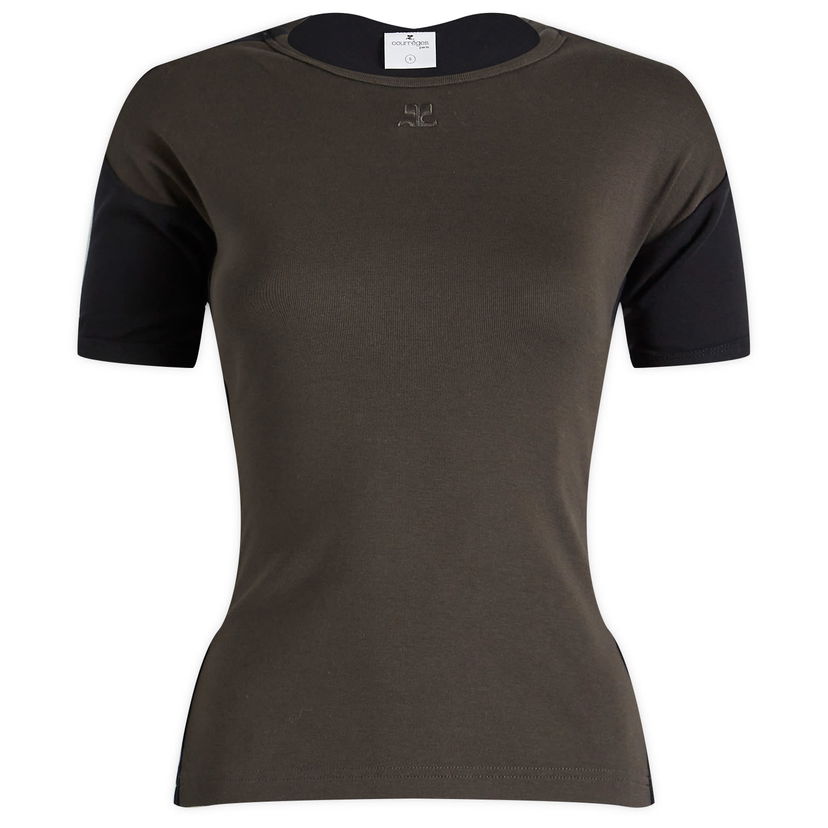 Majica Courrèges Contrast T-Shirt Zelena | 324JTS147JS0070-B118