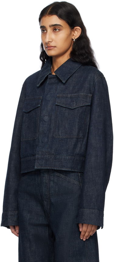 Jakna LEMAIRE Lemaire Two-Pocket Cropped Denim Jacket Modra | OW1139 LD068, 3