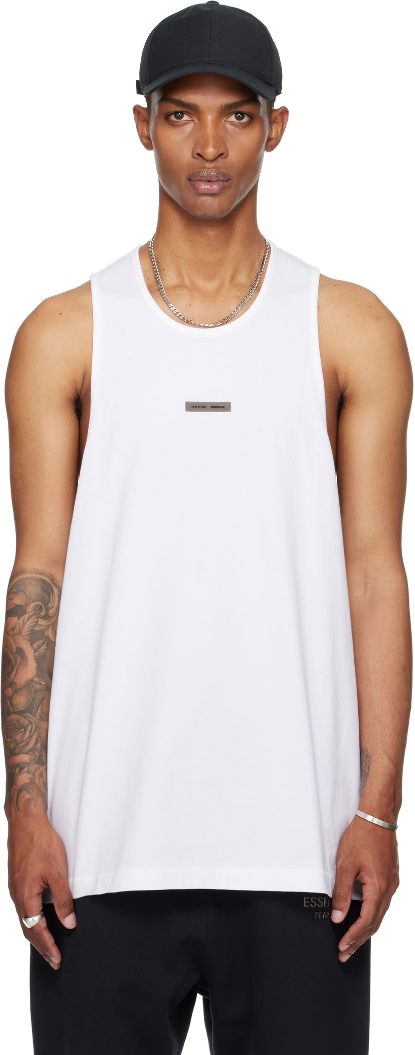 Majica brez rokavov Fear of God Fear of God ESSENTIALS Vintage Fit Tank Top Bela | 125SP254234F