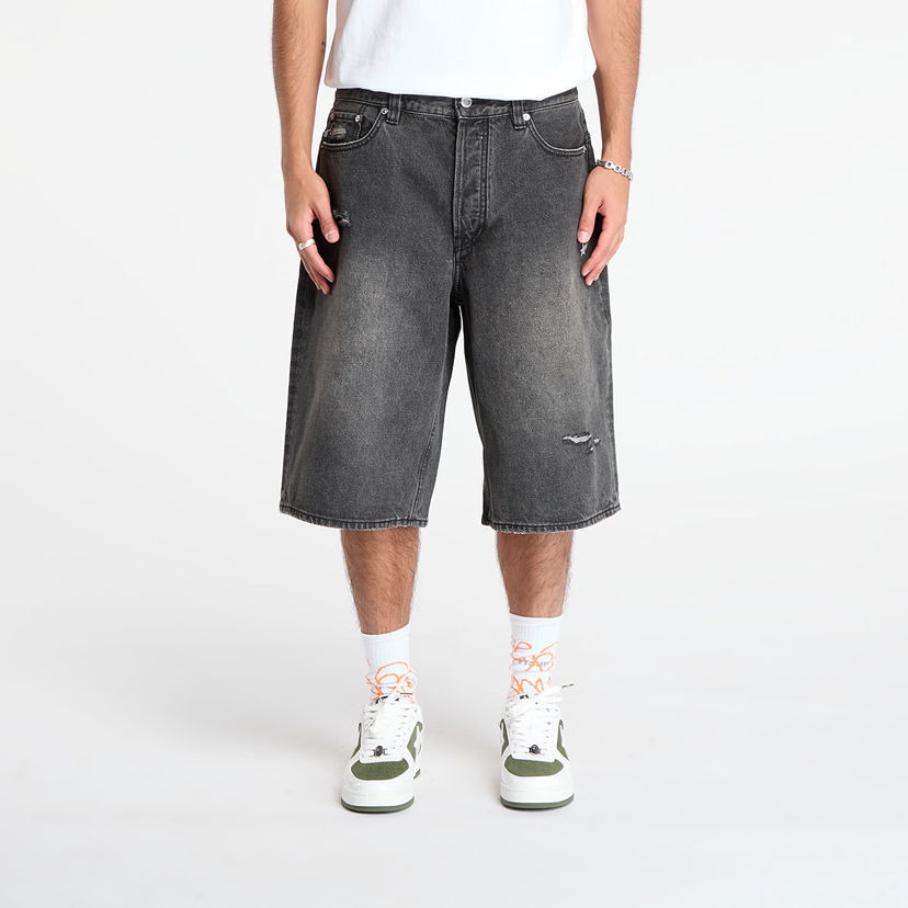 Kratke hlače BAPE Sta Relaxed Fit Denim Shorts Siva | 001DSL801302MBLK