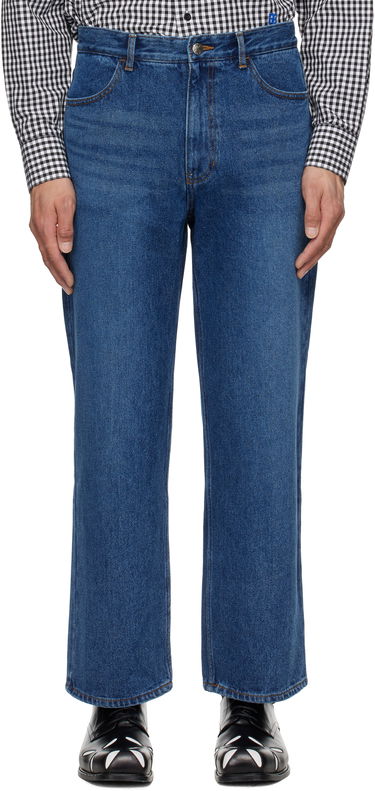Kavbojke ADER ERROR ADER error Sig; TRS Tag 01 Wide-Leg Jeans Modra | BO42FYJE0101BL, 0