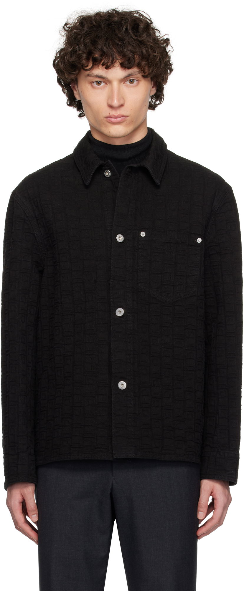 Srajce FERRAGAMO Ferragamo Monogram Shirt Črna | 782879