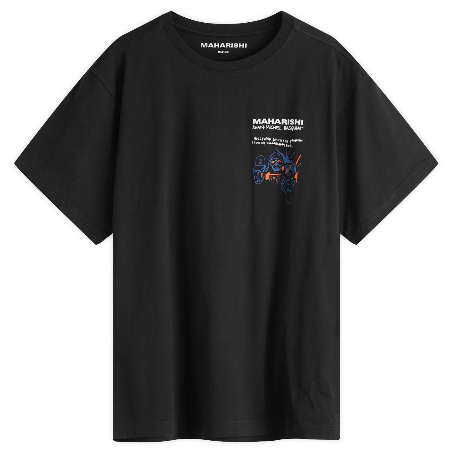 Majica Maharishi Maharishi x Basquait Year Of The Snake Graphic Tee Črna | 1466-BLK, 0
