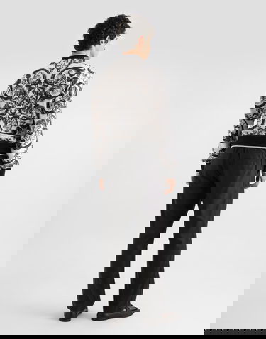 Bomber jakna Dolce & Gabbana Dolce & Gabbana Majolica-Print Twill Bomber Jacket Bela | G9BLZTHI1S6HX5DQ, 2