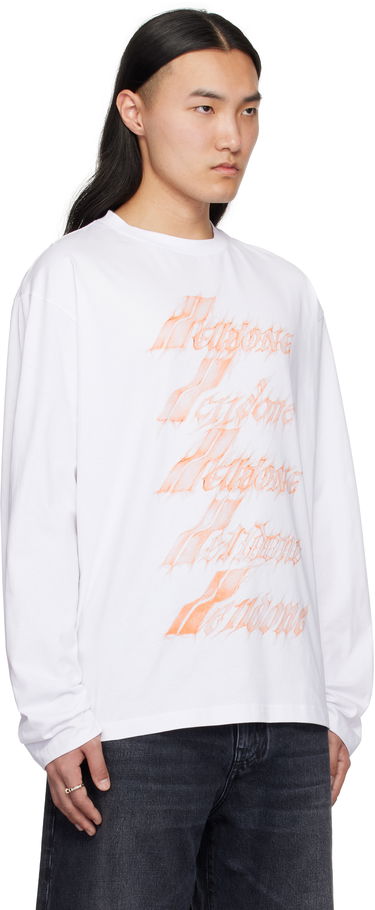 Pleteni pulover We11done We11done Spark Logo Long Sleeve T-Shirt Bela | WD-TT0-25-752-U-WH, 1