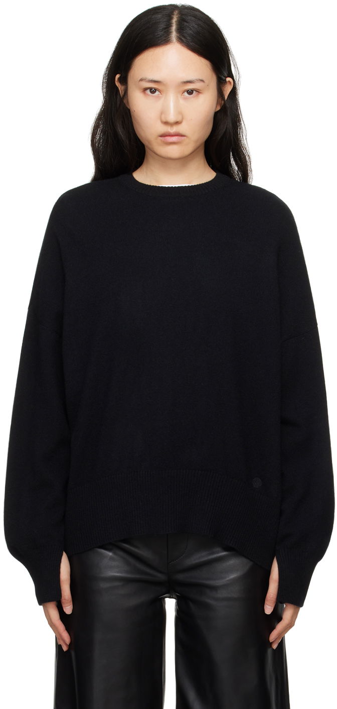 Pleteni pulover Loulou de Saison Loulou de Saison Anaa Sweater Črna | ANAA