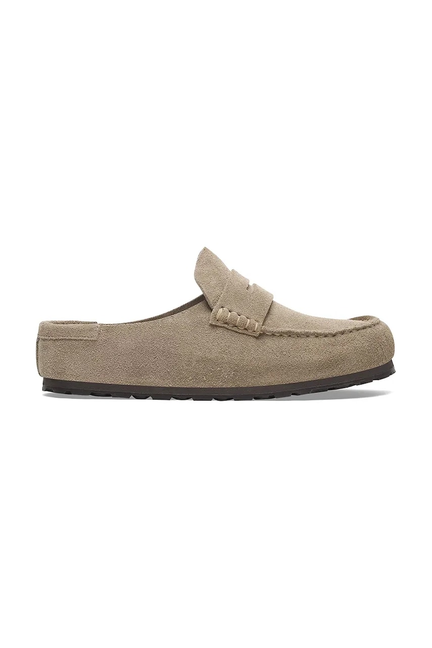 Superge in čevlji Birkenstock Birkenstock Naples Wrapped LEVE Suede Mules Bež | 1029710, 0