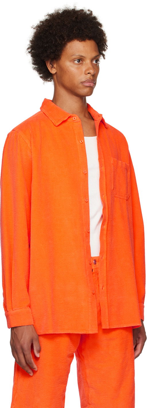 Srajce ERL Spread Collar Corduroy Shirt Oranžna | ERL06B002, 1