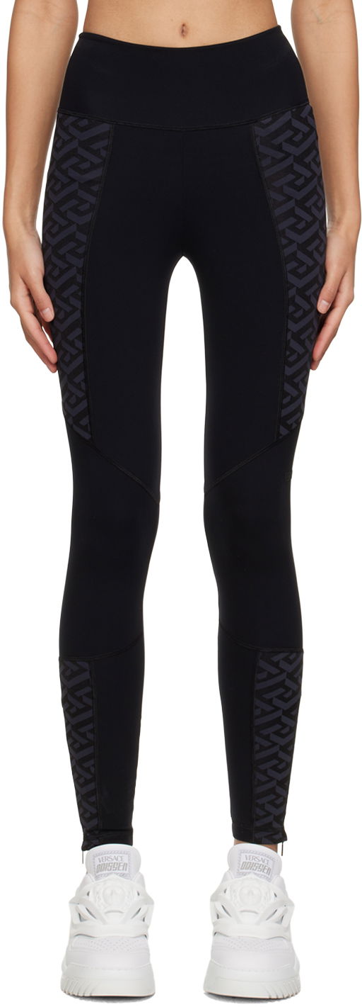 Pajkice Versace 'La Greca' Leggings Črna | 1008683_1A06231_1B000