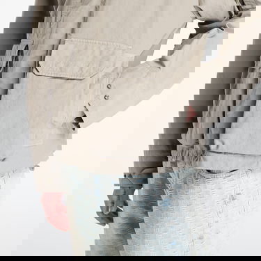 Jakna C.P. Company Twill Hooded Short Jacket Fungi Grey Bež | 19CMOW069A110305G-356, 2