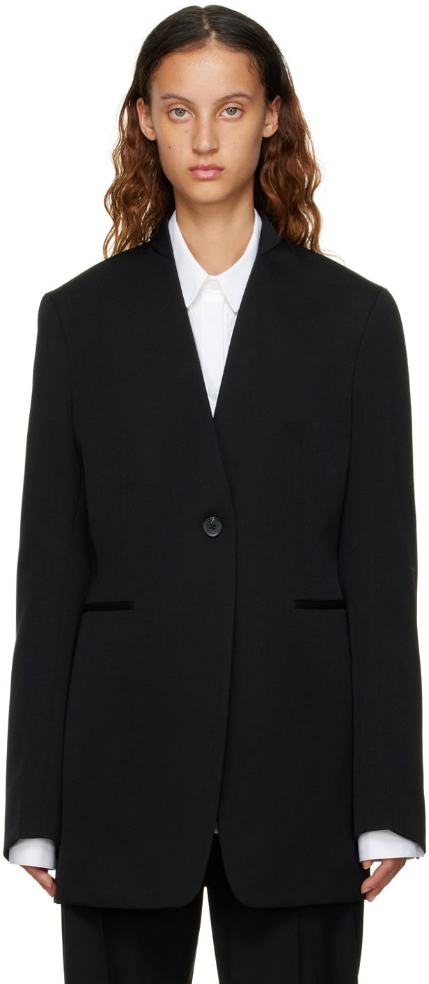 Jakna Jil Sander Single-Breasted Blazer Črna | J04BN0001_J40021, 0