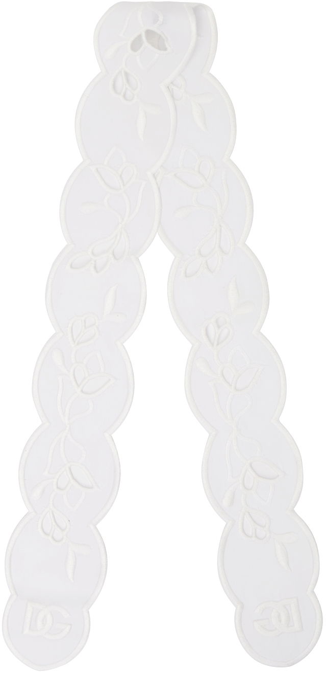 Šala Dolce & Gabbana Dolce&Gabbana Broderie Anglaise Headscarf Bela | FS215ZGDCL5