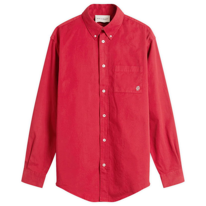Srajce Drôle de Monsieur Mirror Long Sleeve Button-Up Shirt Rdeča | I-SH240-CO178-RD