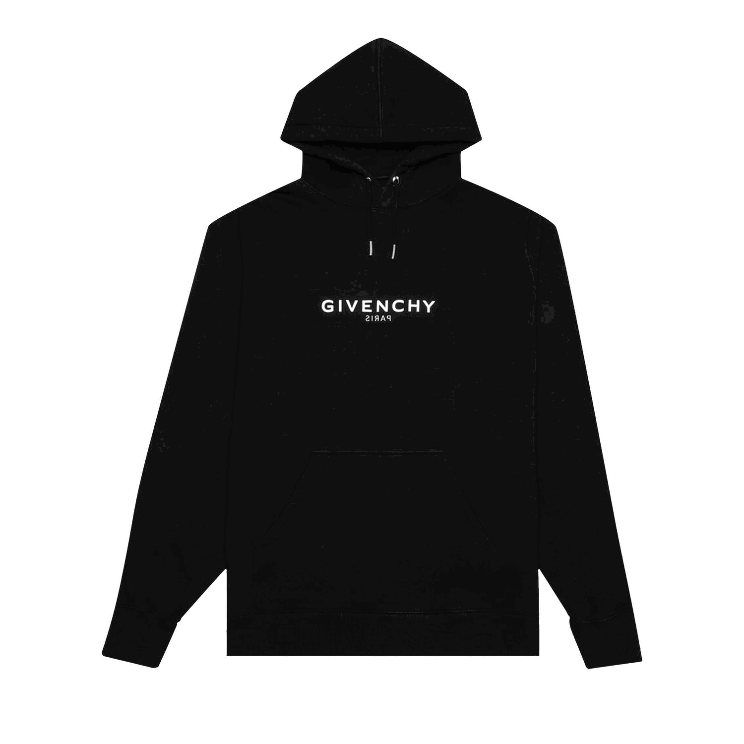 Pulover Givenchy Classic Fit Hoodie With Reverse Print Črna | BMJ0GD3Y78 001, 0
