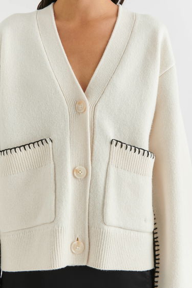 Pleteni pulover AXEL ARIGATO Glaze Relaxed Cardigan Bež | A2134002, 5