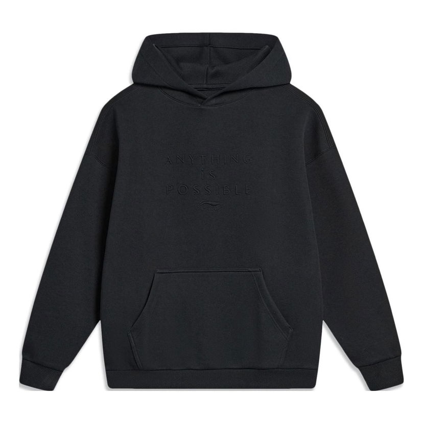 Pulover Li-Ning Anything Is Possible Graphic Print Hoodie Črna | AWDT757-3