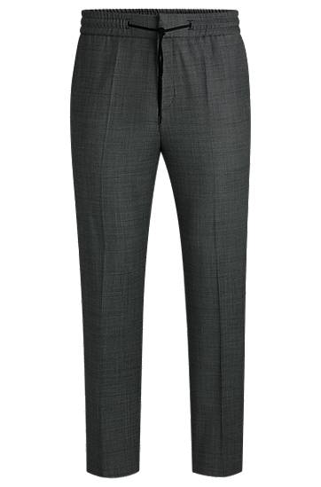Hlače BOSS Extra Slim Fit Micro-Patterned Stretch Trousers Siva | 50531947, 0