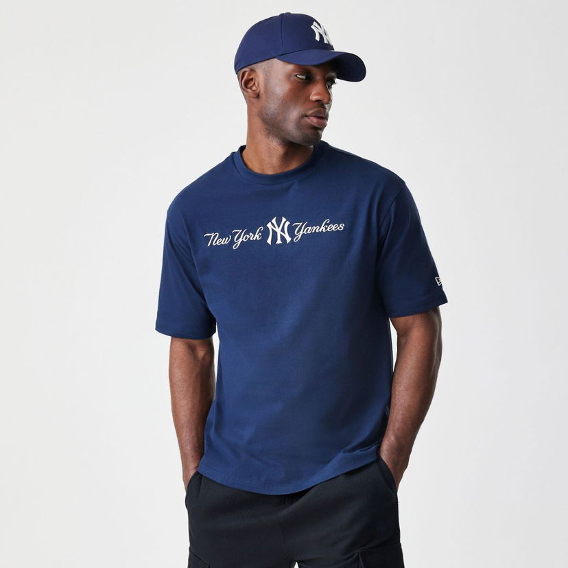 Majica New Era MLB NY Yankees Graphic Oversized Tee Mornarica | 60758730