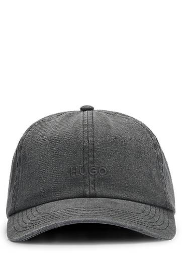Kapa BOSS Hugo 6-Panel Cotton Twill Cap with Embroidered Logo Črna | 50533423