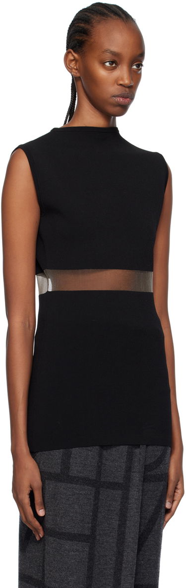 Obleke TOTEME TOTEME High-Neck Mesh-Paneled Top Črna | 241-WRT1068-YA0028, 3