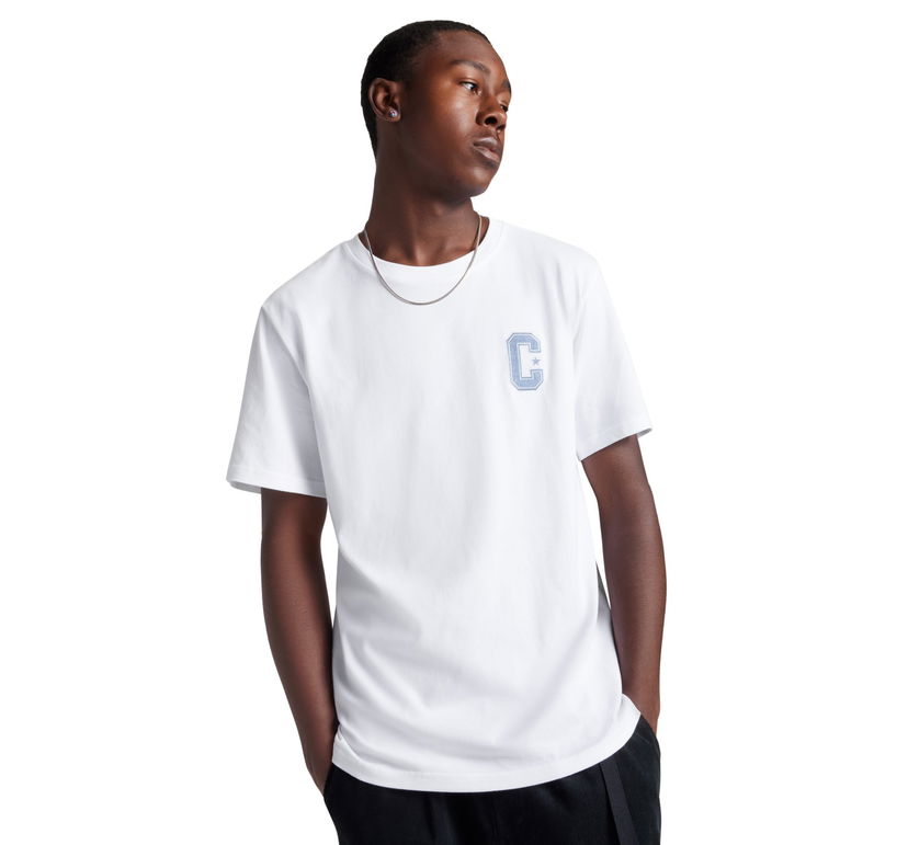 Majica Converse Retro Chuck Graphic Tee Bela | 10027362-A02