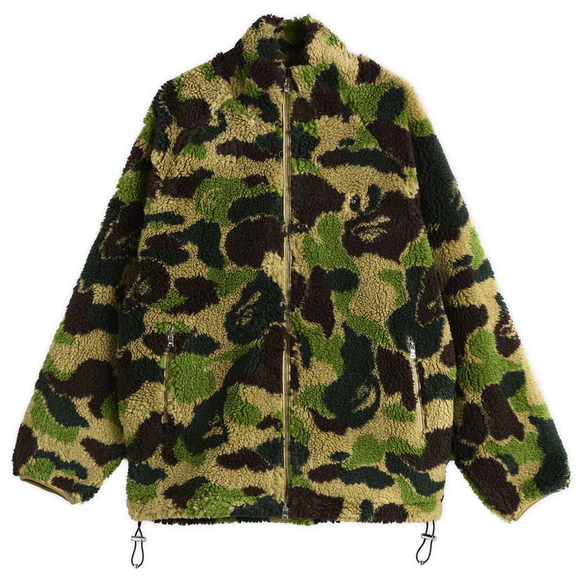 Jakna BAPE ABC Camo One Point Boa Fleece Jacket Večbarvna | 001LJL801320M-GRN