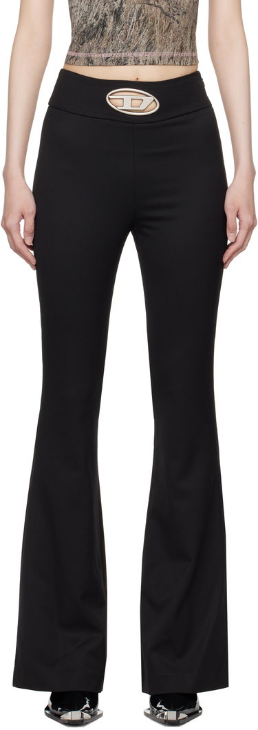 Hlače Diesel Black P-Erseus Flare Trousers Črna | A14390 0PHAL, 0