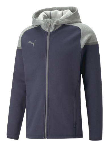 Pulover Puma teamCup Casuals Full-Zip Hoodie Mornarica | 657987-006