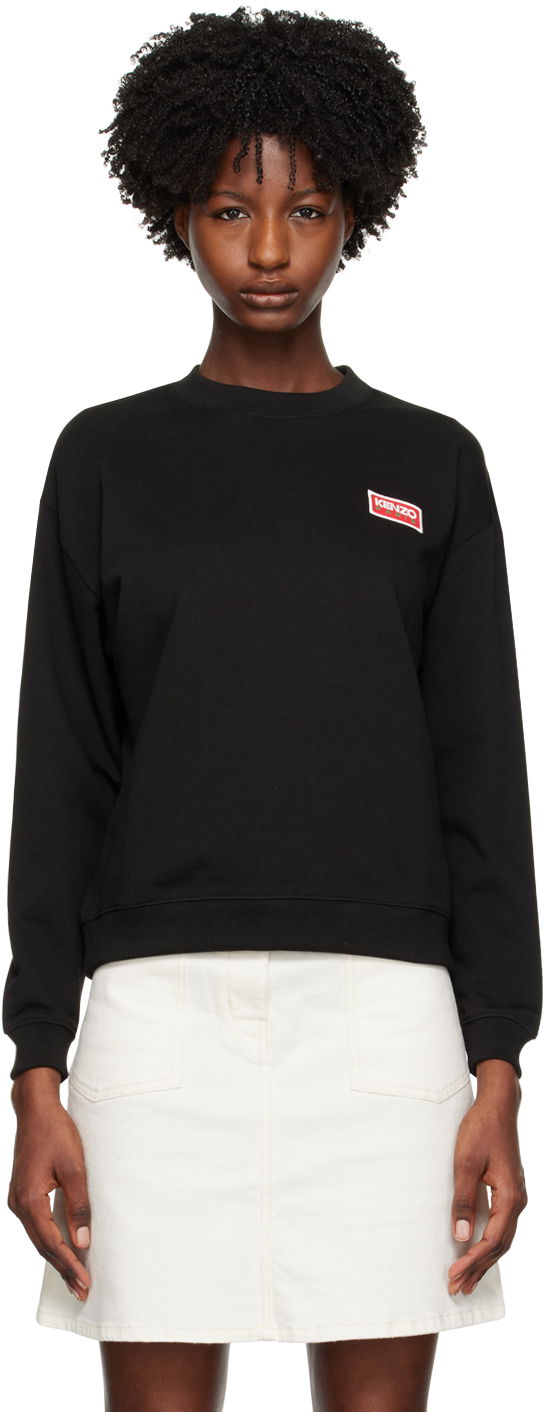 Pleteni pulover KENZO Paris Regular Črna | FD62SW0614MF, 0