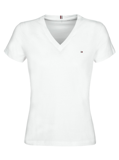 Majica Tommy Hilfiger HERITAGE V-NECK TEE Bela | WW0WW24969-100-NOS