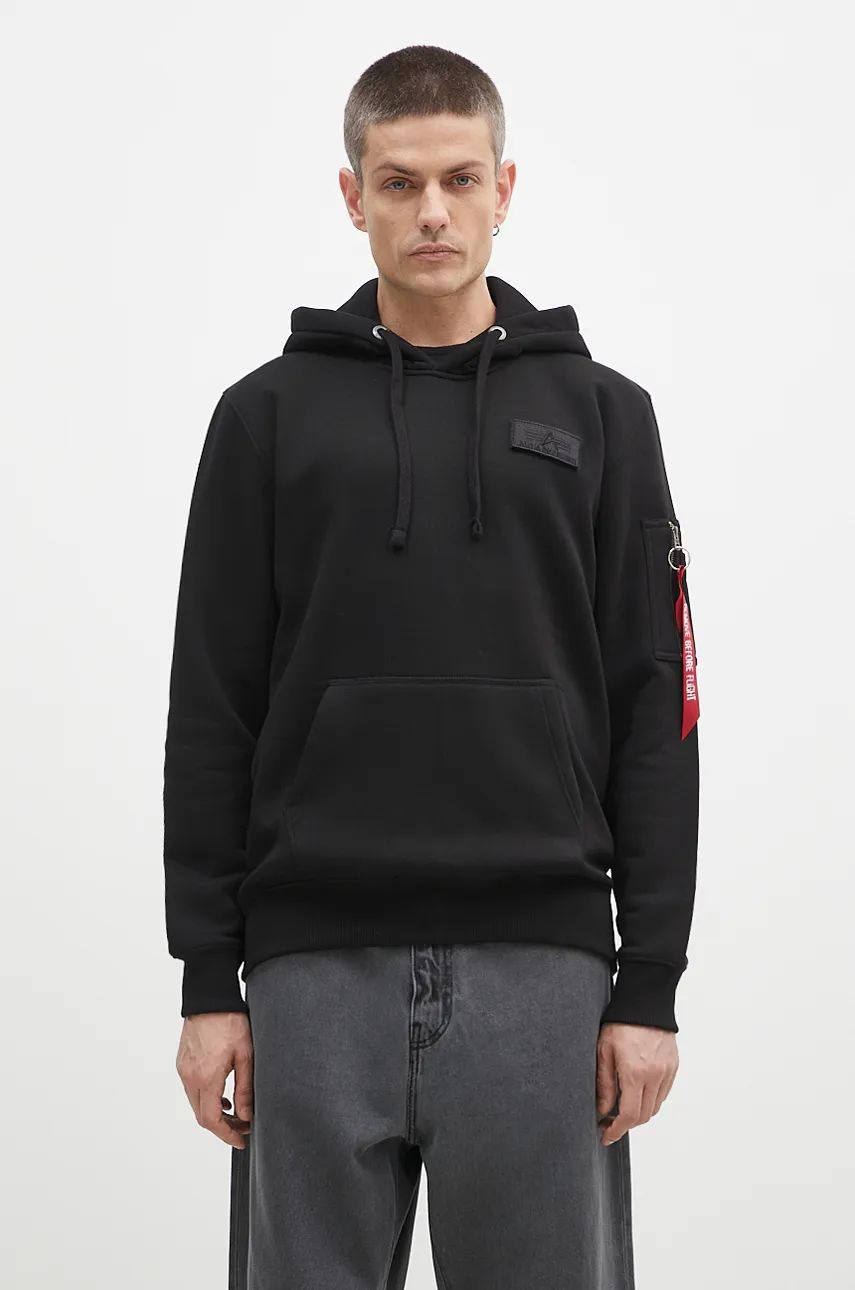 Pulover Alpha Industries Hoodie With Print Črna | 178314.95, 0