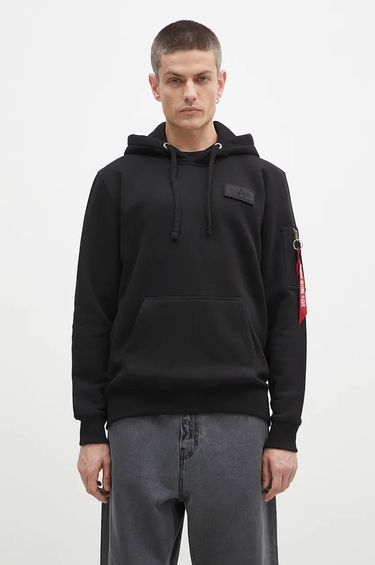 Pulover Alpha Industries Hoodie With Print Črna | 178314.95, 0