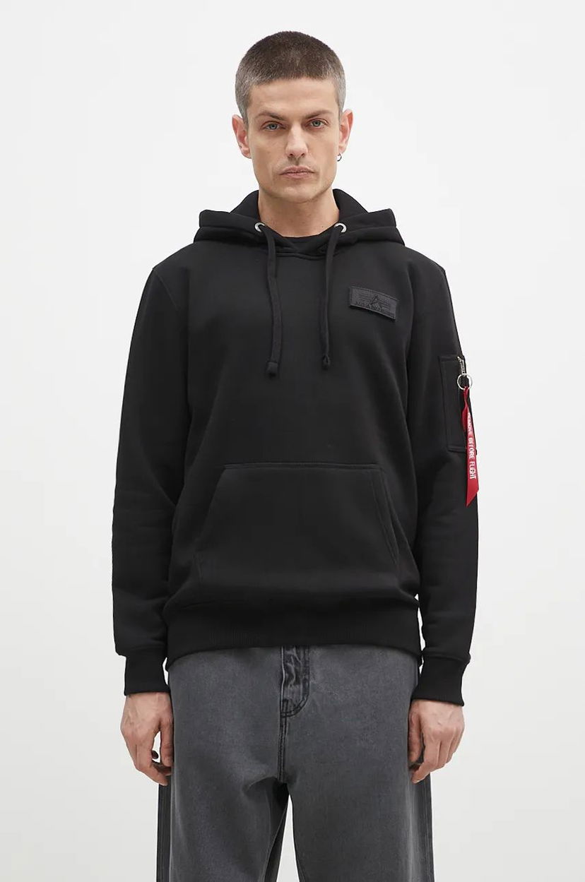 Pulover Alpha Industries Hoodie With Print Črna | 178314.95