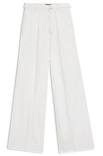 Kavbojke BOSS Wide-leg denim jeans with front pleats Bela | 50558680