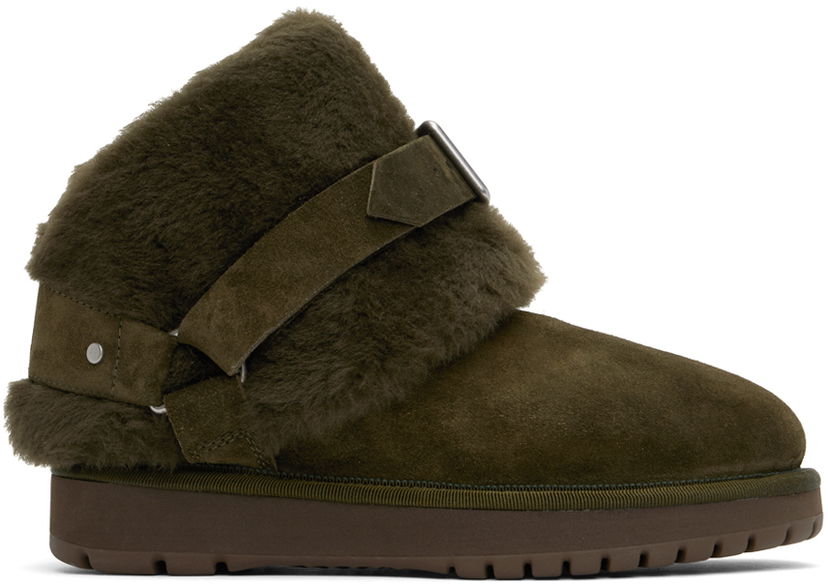 Superge in čevlji Burberry Burberry Shearling Chubby Boots Zelena | 8092544