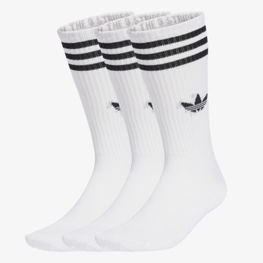 Nogavice adidas Performance 3-Stripes High Crew Socks - 3 Pairs Bela | JV7416, 1