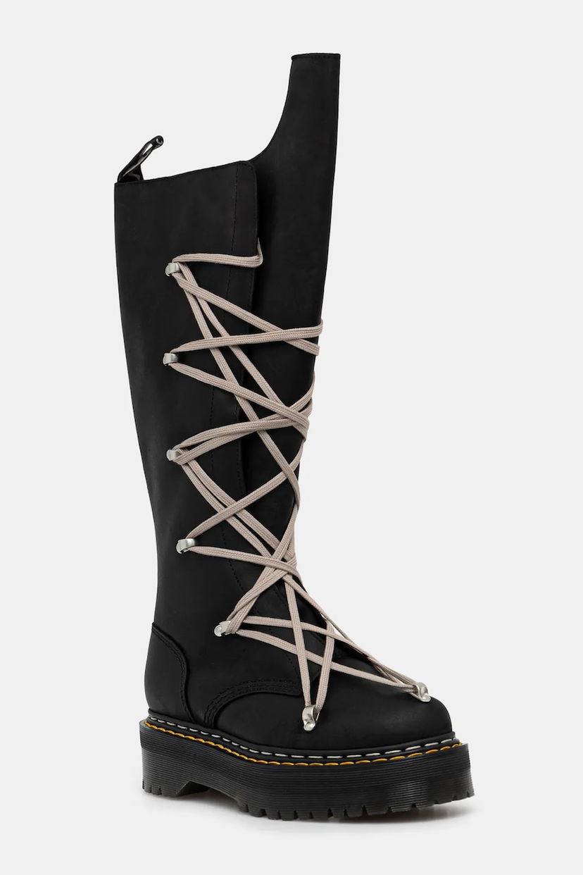 Superge in čevlji Rick Owens Rick Owens DRKSHDW x Dr. Martens 1B60 Quad Sole Pentalace Boot Črna | DM02E6811.0001