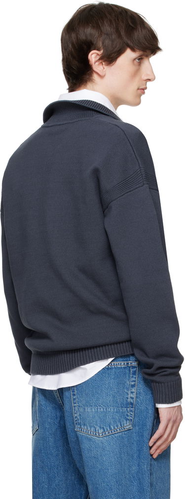 Pleteni pulover MAISON KITSUNÉ Maison Kitsuné Fox Head Patch Comfort Polo Siva | OM00202KT1099, 2