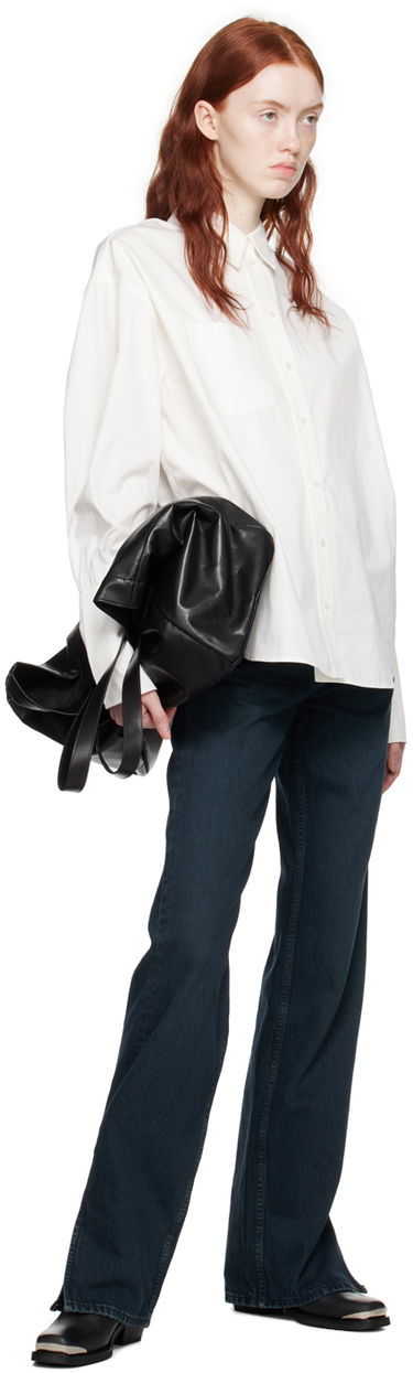 Srajce Anine Bing ANINE BING Maxine Long Sleeve Button-Up Shirt Bela | A-07-5832-100, 3