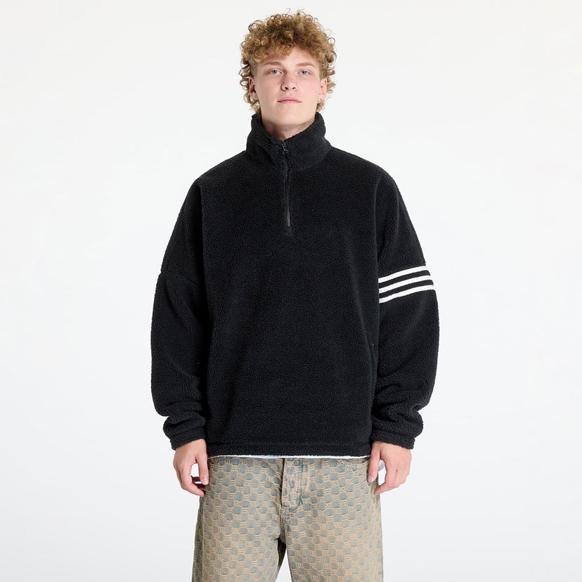 Pulover adidas Originals Neuclassic Polarfleece 1/2 Zip Sweatshirt Black Črna | IW0976